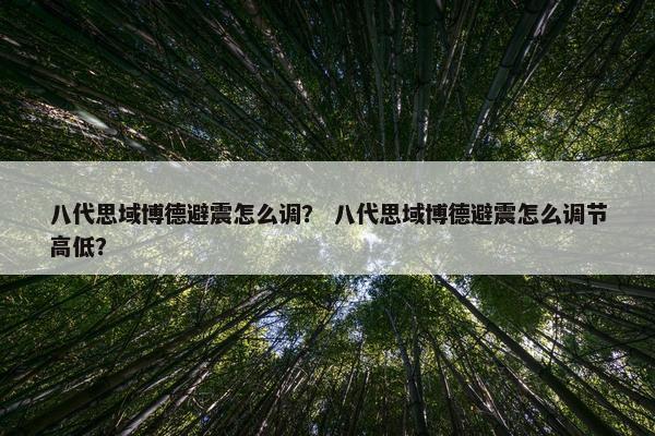 八代思域博德避震怎么调？ 八代思域博德避震怎么调节高低？