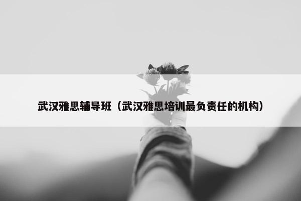 武汉雅思辅导班（武汉雅思培训最负责任的机构）