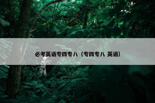 必考英语专四专八（专四专八 英语）