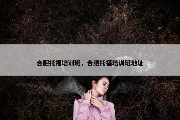 合肥托福培训班，合肥托福培训班地址