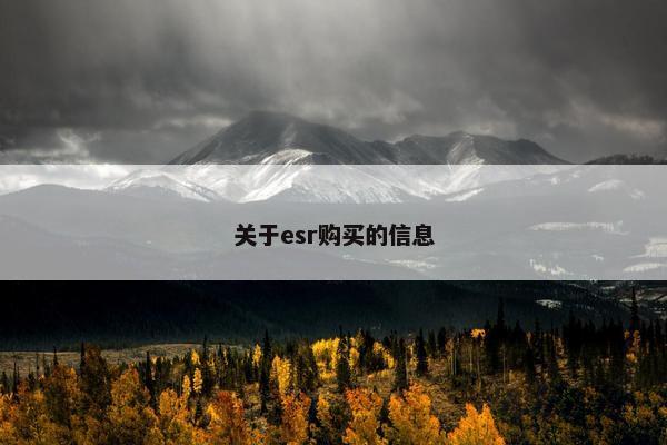 关于esr购买的信息
