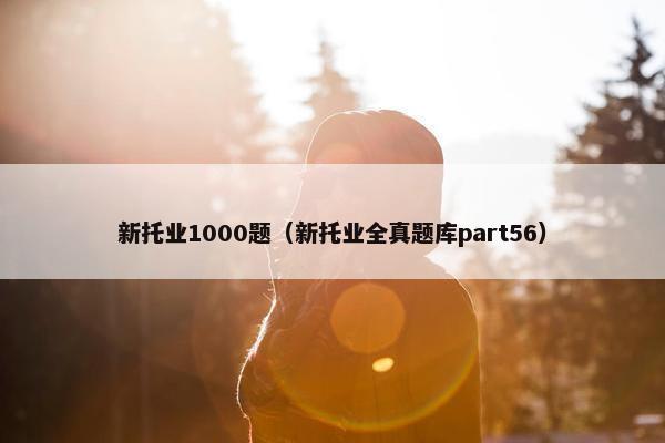 新托业1000题（新托业全真题库part56）