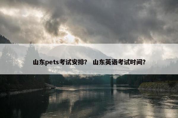 山东pets考试安排？ 山东英语考试时间？