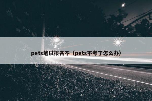 pets笔试报名不（pets不考了怎么办）