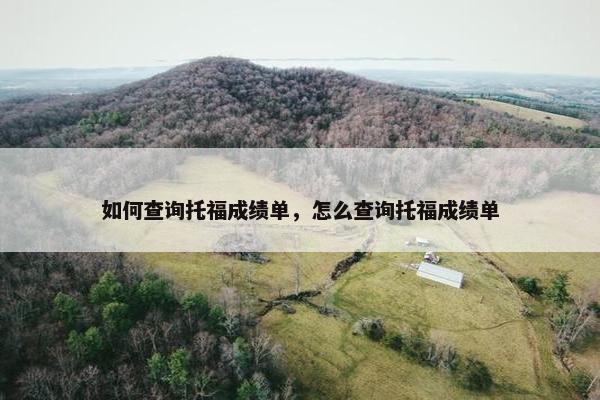 如何查询托福成绩单，怎么查询托福成绩单