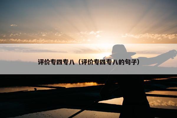评价专四专八（评价专四专八的句子）
