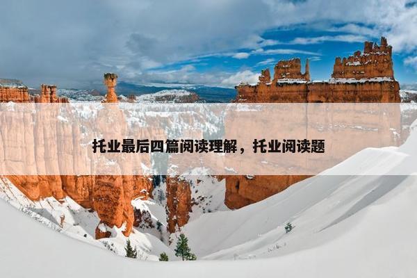 托业最后四篇阅读理解，托业阅读题