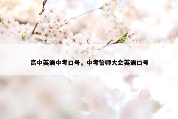 高中英语中考口号，中考誓师大会英语口号