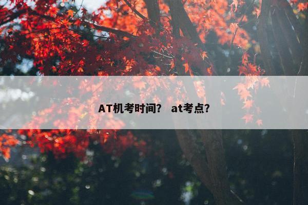 AT机考时间？ at考点？