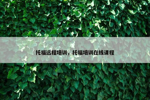 托福远程培训，托福培训在线课程