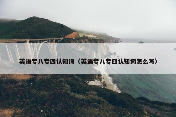 英语专八专四认知词（英语专八专四认知词怎么写）