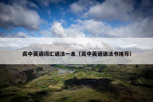 高中英语词汇语法一本（高中英语语法书推荐）
