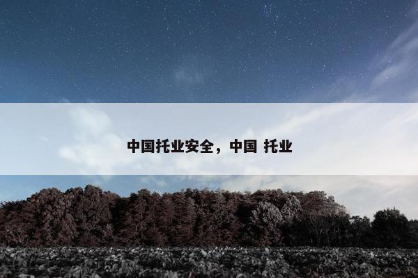 中国托业安全，中国 托业