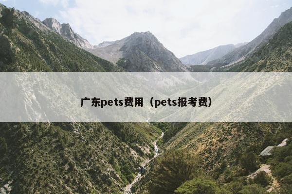 广东pets费用（pets报考费）