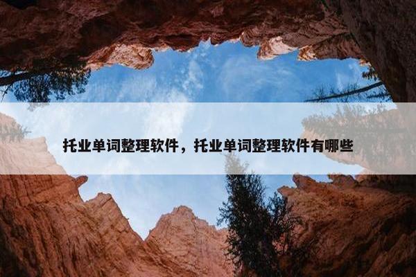 托业单词整理软件，托业单词整理软件有哪些