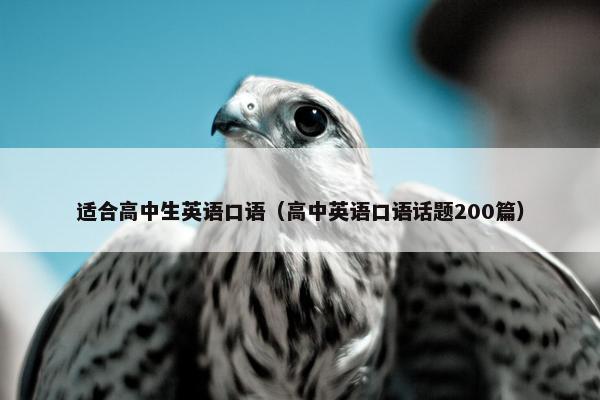 适合高中生英语口语（高中英语口语话题200篇）