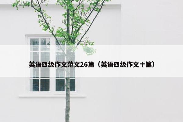 英语四级作文范文26篇（英语四级作文十篇）