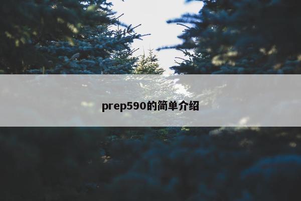 prep590的简单介绍