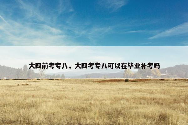 大四前考专八，大四考专八可以在毕业补考吗