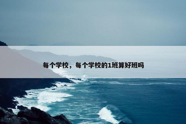 每个学校，每个学校的1班算好班吗