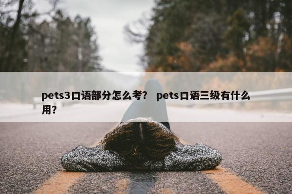 pets3口语部分怎么考？ pets口语三级有什么用？