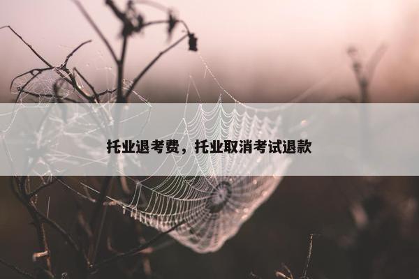 托业退考费，托业取消考试退款
