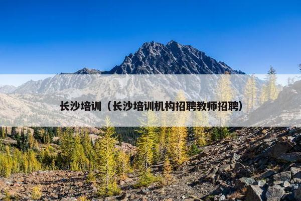长沙培训（长沙培训机构招聘教师招聘）