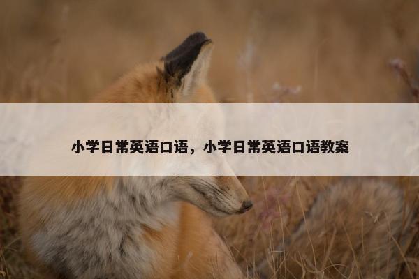 小学日常英语口语，小学日常英语口语教案