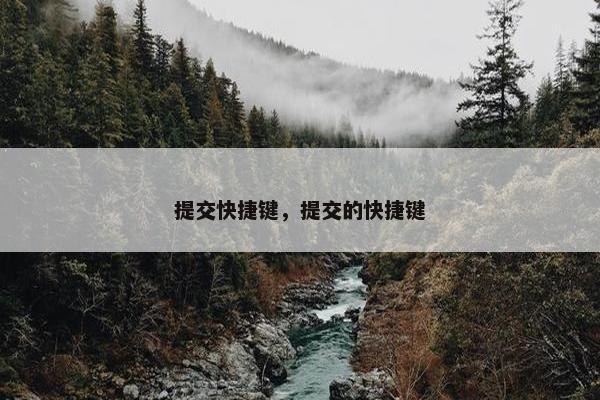 提交快捷键，提交的快捷键