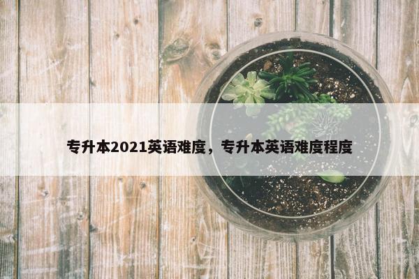 专升本2021英语难度，专升本英语难度程度