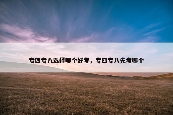 专四专八选择哪个好考，专四专八先考哪个