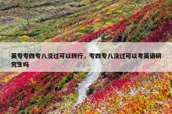 英专专四专八没过可以转行，专四专八没过可以考英语研究生吗