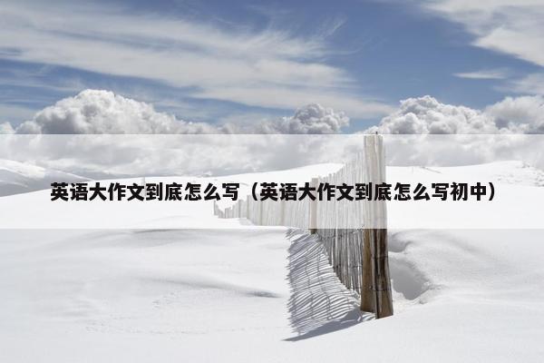 英语大作文到底怎么写（英语大作文到底怎么写初中）