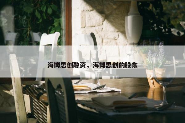 海博思创融资，海博思创的股东
