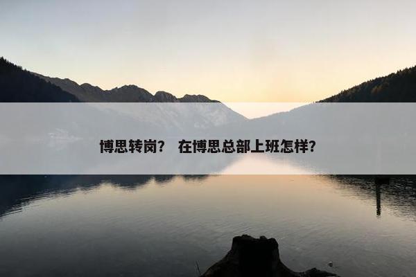 博思转岗？ 在博思总部上班怎样？