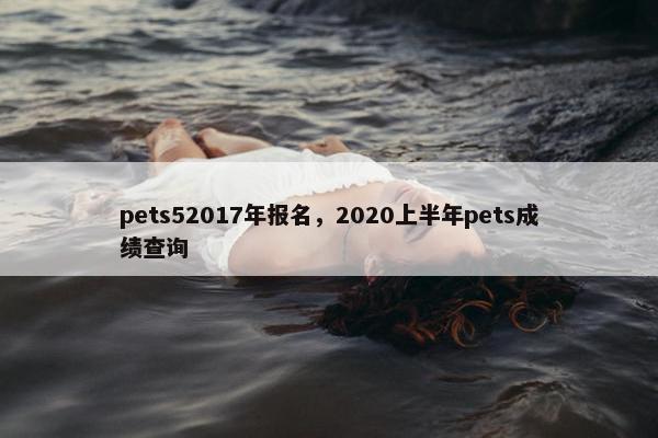 pets52017年报名，2020上半年pets成绩查询