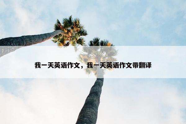 我一天英语作文，我一天英语作文带翻译