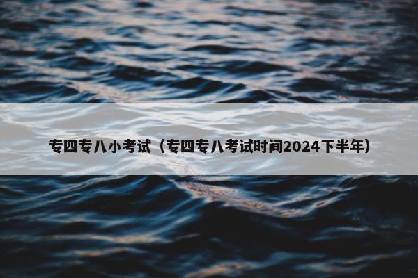 专四专八小考试（专四专八考试时间2024下半年）