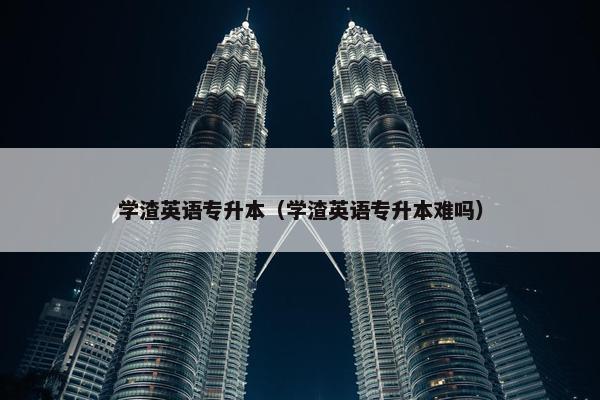 学渣英语专升本（学渣英语专升本难吗）