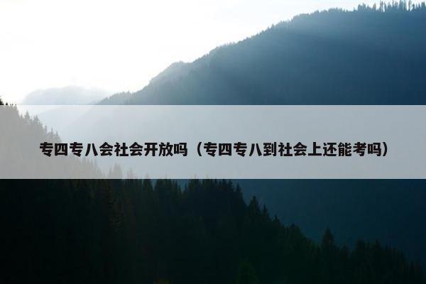 专四专八会社会开放吗（专四专八到社会上还能考吗）