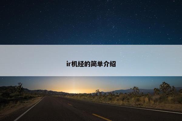 ir机经的简单介绍