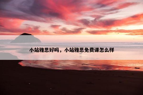 小站雅思好吗，小站雅思免费课怎么样