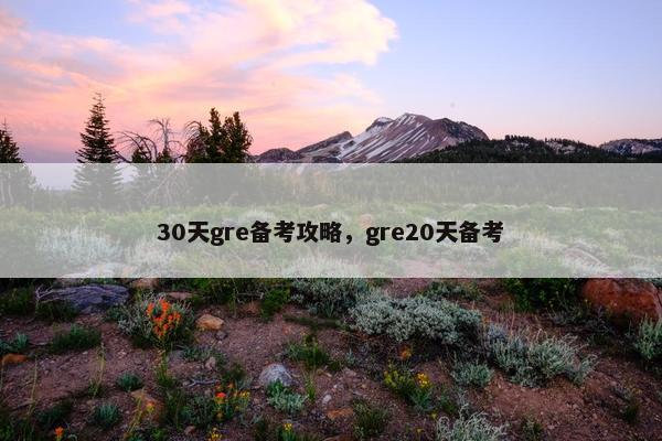 30天gre备考攻略，gre20天备考