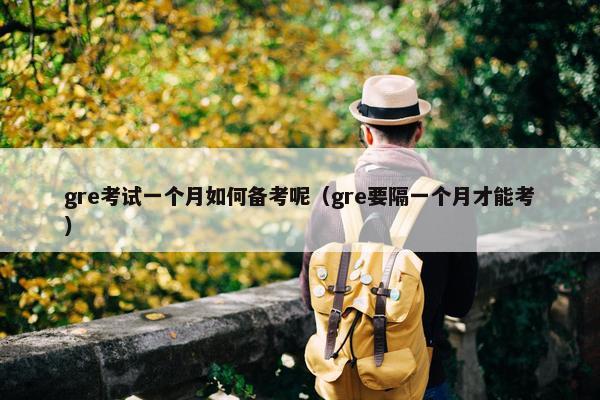 gre考试一个月如何备考呢（gre要隔一个月才能考）