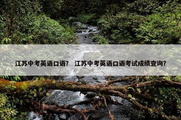江苏中考英语口语？ 江苏中考英语口语考试成绩查询？