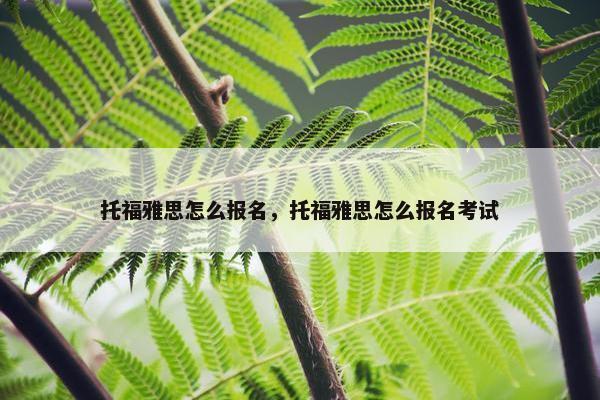 托福雅思怎么报名，托福雅思怎么报名考试