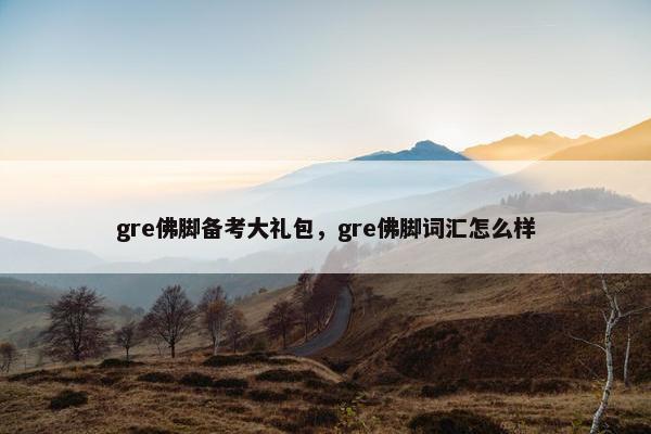 gre佛脚备考大礼包，gre佛脚词汇怎么样