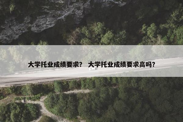 大学托业成绩要求？ 大学托业成绩要求高吗？