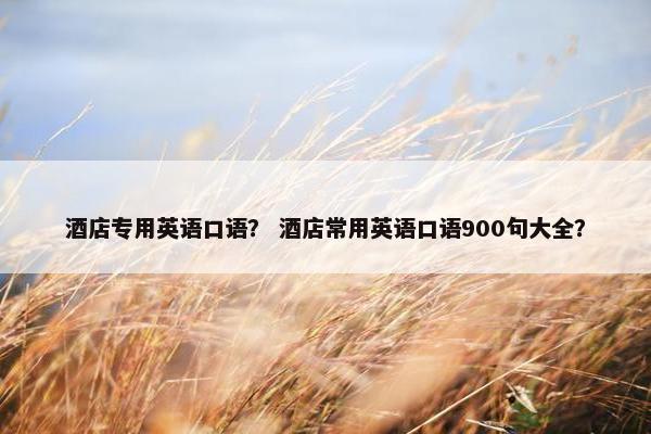 酒店专用英语口语? 酒店常用英语口语900句大全? 酒店专用英语口语? 酒店常用英语口语900句大全?