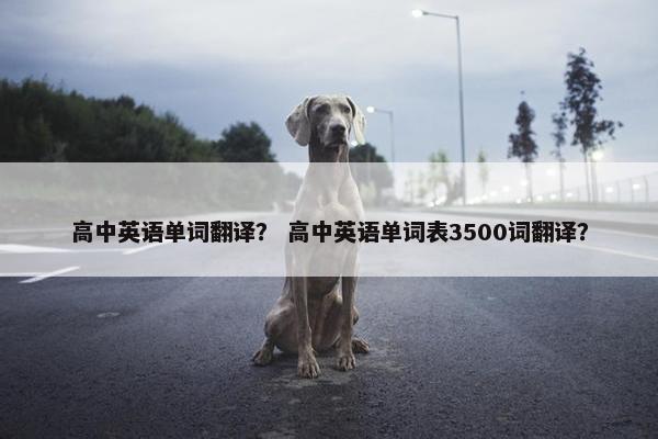 高中英语单词翻译？ 高中英语单词表3500词翻译？